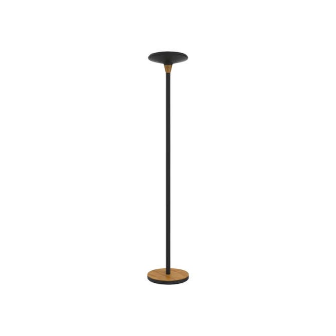 Vloerlamp Unilux Baly led bamboe zwart