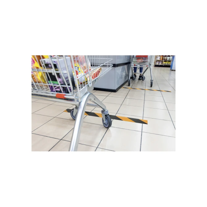 Vloermarkeringstape DURALINE 50mmx30m geel-zwart