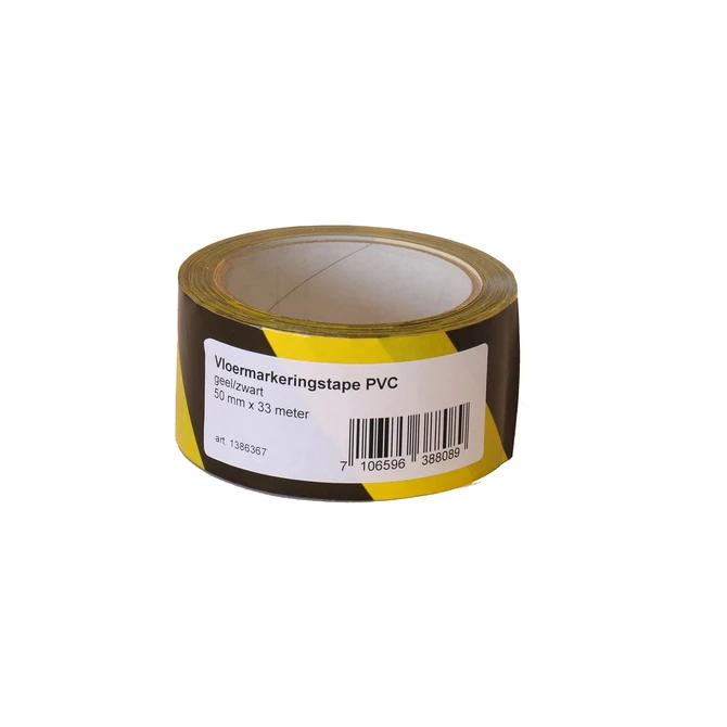 Vloermarkeringstape IEZZY 50mmx33m zwart/geel
