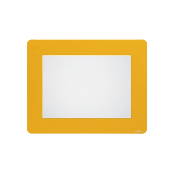 Vloersticker Durable kader voor A4 documenten verwijderbaar geel 10 stuks