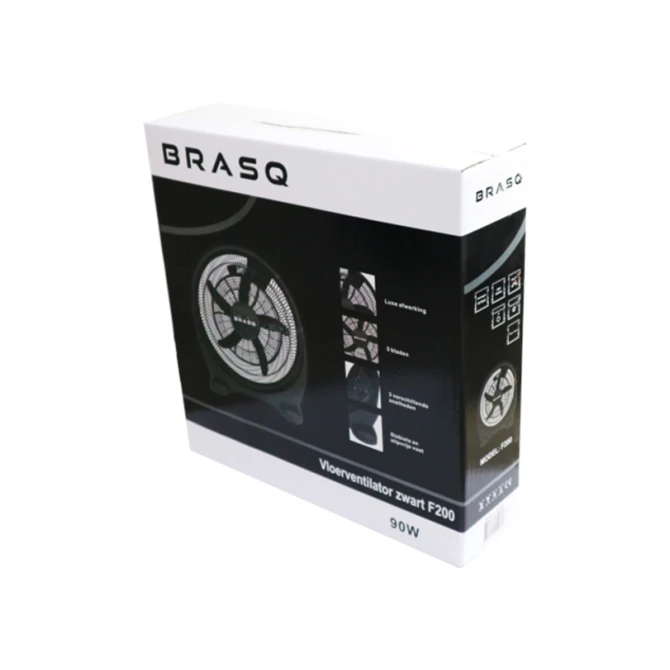 Vloerventilator BRASQ Ø 50cm zwart