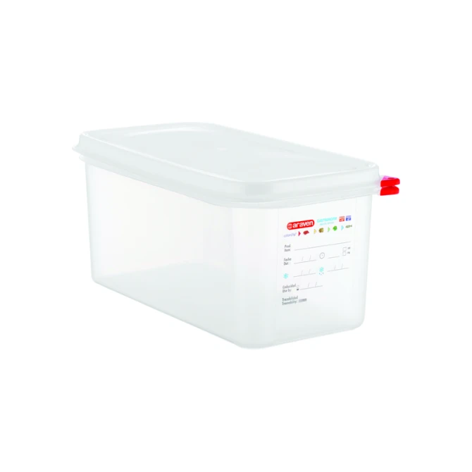 Voedseldoos Araven GN 1/3 met deksel 6 liter 4 stuks