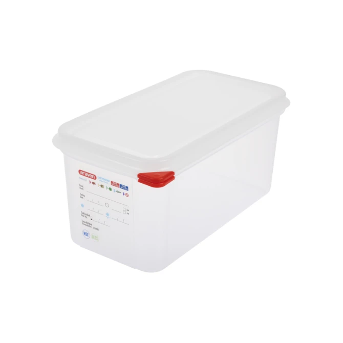 Voedseldoos Araven GN 1/3 met deksel 6 liter 4 stuks