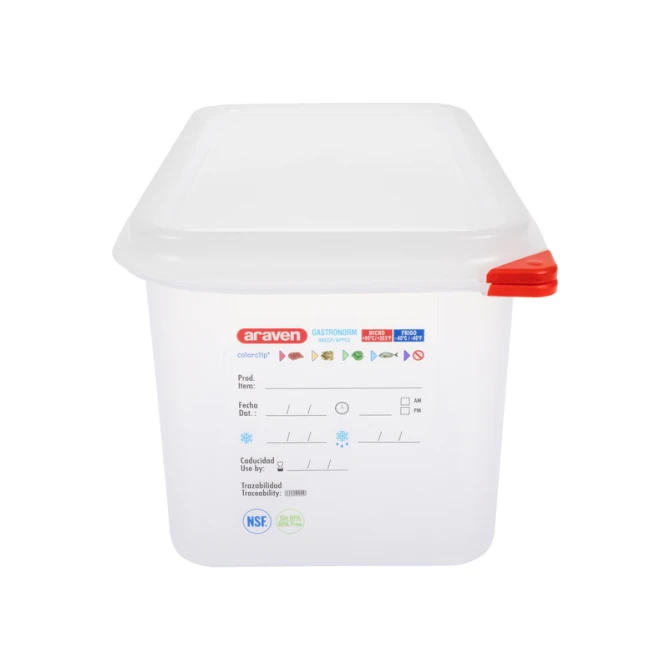 Voedseldoos Araven GN 1/3 met deksel 6 liter 4 stuks