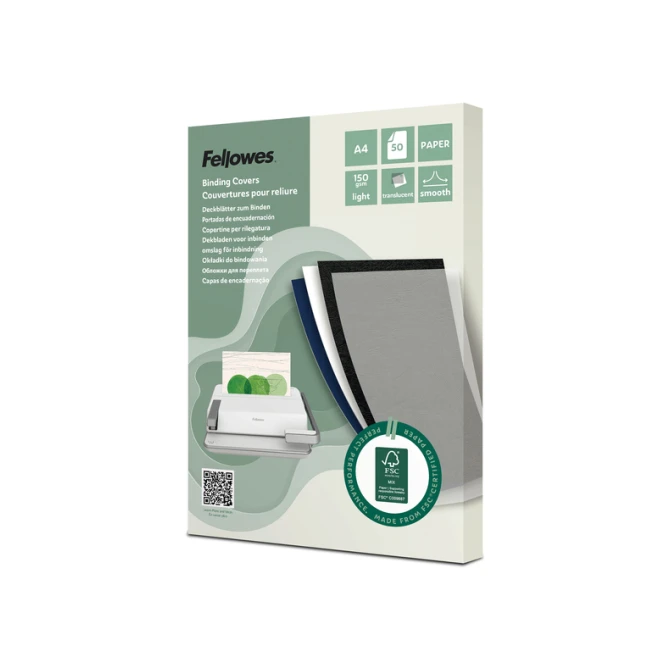 Voorblad Fellowes A4 FSC translucent papier 150gram 50vel