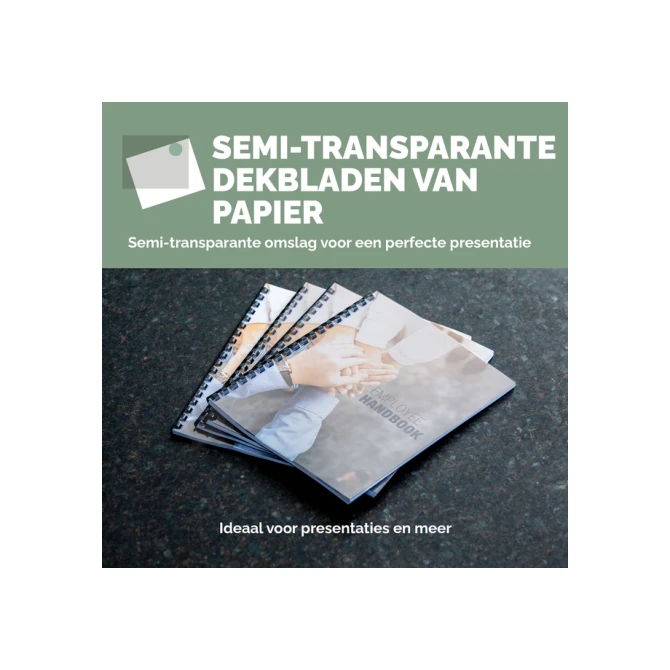 Voorblad Fellowes A4 FSC translucent papier 150gram 50vel