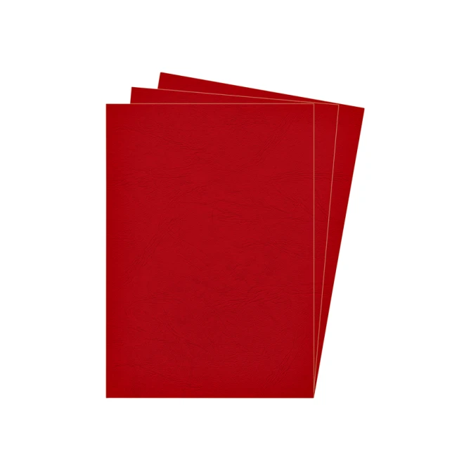 Voorblad Fellowes A4 lederlook rood 100 stuks