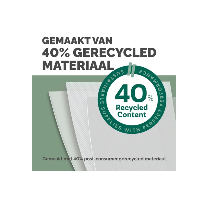 Voorblad Fellowes A4 PVC 150micron recycled 100 stuks