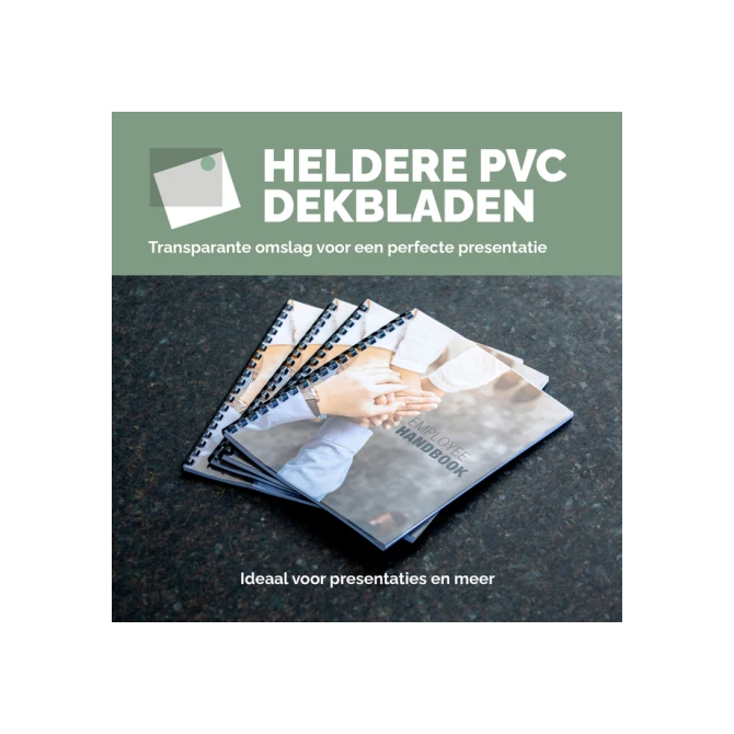 Voorblad Fellowes A4 PVC 150micron recycled 100 stuks