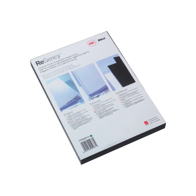 Voorblad GBC A4 chromo karton 250gr zwart 100 stuks