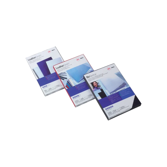 Voorblad GBC A4 lederlook zwart 100 stuks