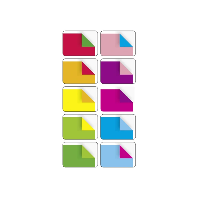 Vouwblaadjes Folia 80gr 15x15cm 50 vel 2-zijdig 10 duo kleuren