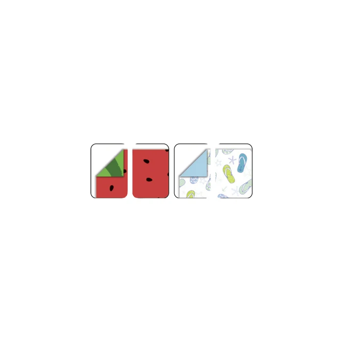 Vouwblaadjes Folia 80gr 15x15cm 50 vel 2-zijdig 10 tropical designs