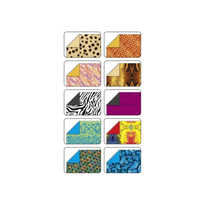 Vouwblaadjes Folia 80gr 15x15cm 50 vel 2-zijdig 10 wildlife designs