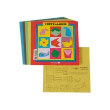 Vouwblaadjes vierkant 12x12cm 65gram assorti 90 vel