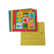 Vouwkarton vierkant 20x20cm 105gram assorti 40 vel