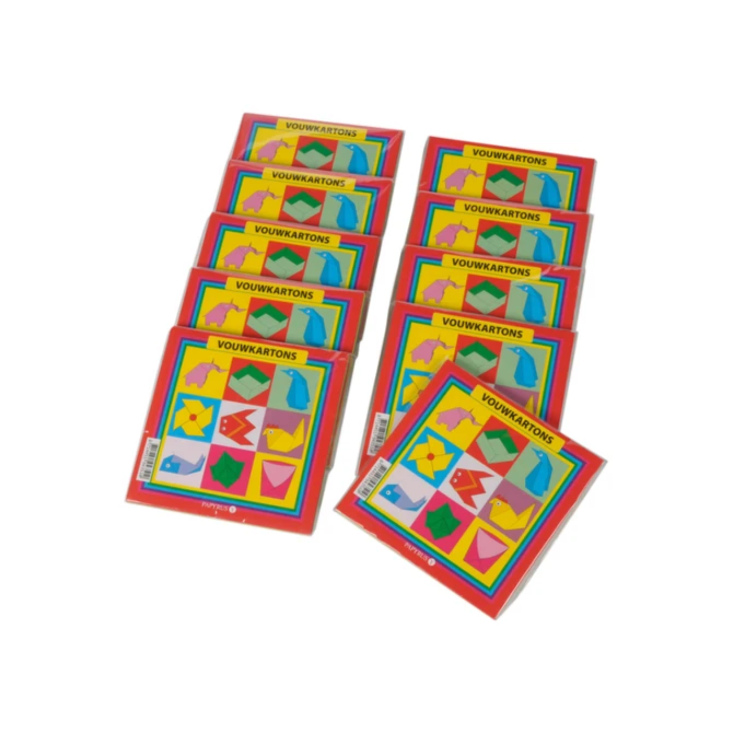 Vouwkarton vierkant 20x20cm 105gram assorti 40 vel