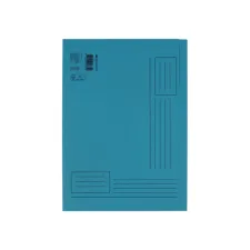 Vouwmap Quantore A4 ongelijke zijde 250gr blauw