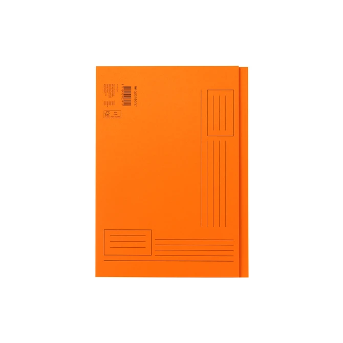 Vouwmap Quantore A4 ongelijke zijde 250gr oranje