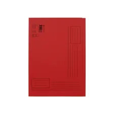 Vouwmap Quantore A4 ongelijke zijde 250gr rood
