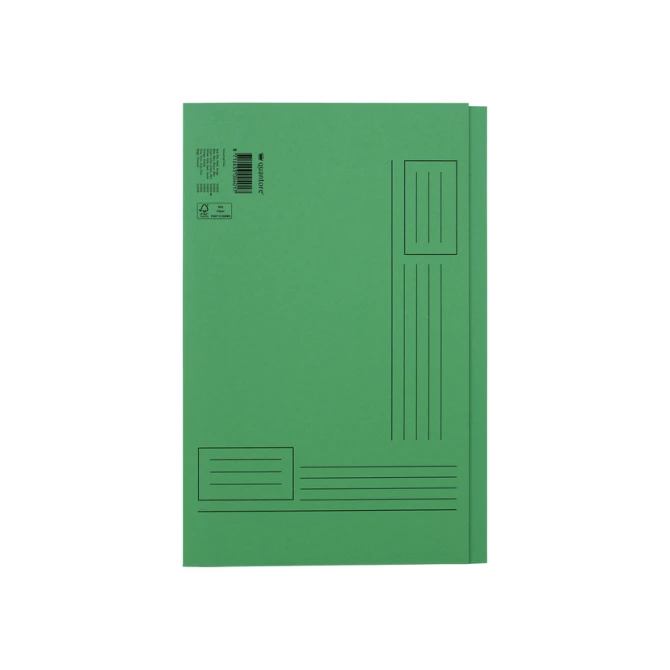 Vouwmap Quantore Folio ongelijke zijde 250gr groen