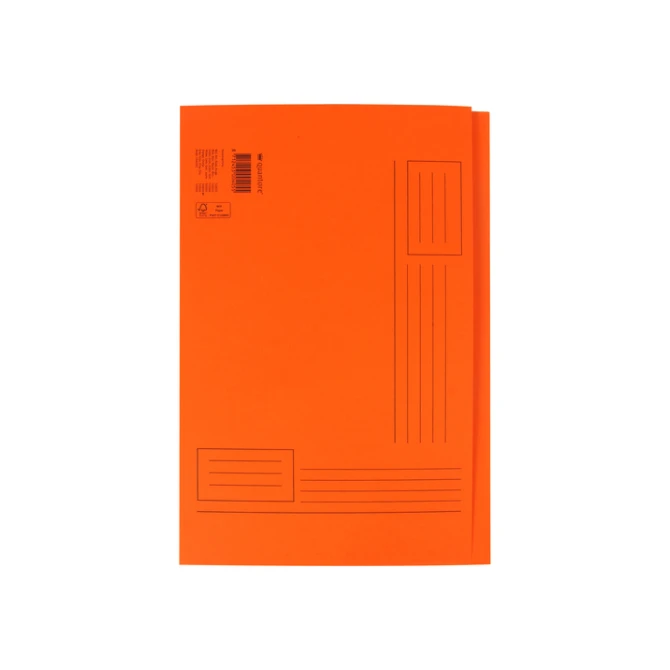 Vouwmap Quantore Folio ongelijke zijde 250gr oranje