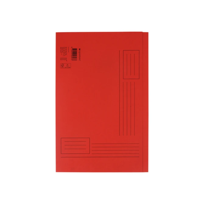 Vouwmap Quantore Folio ongelijke zijde 250gr rood