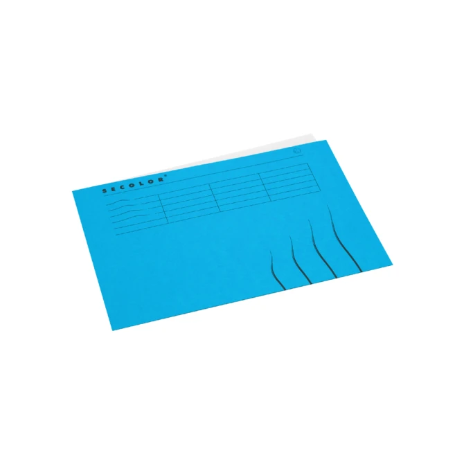 Vouwmap Secolor A4 100% gerecycled karton 250gr blauw