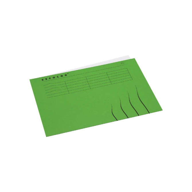 Vouwmap Secolor A4 100% gerecycled karton 250gr groen