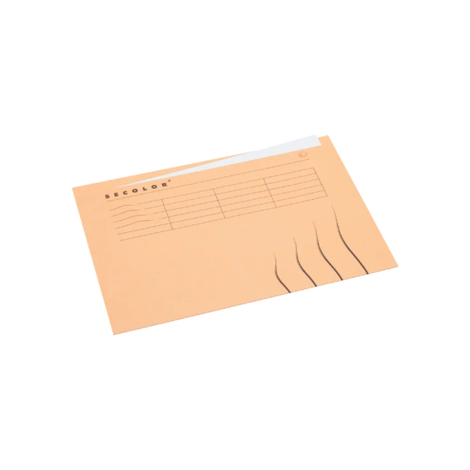 Vouwmap Secolor met tabrand A4 100% gerecycled karton 250gr Beige