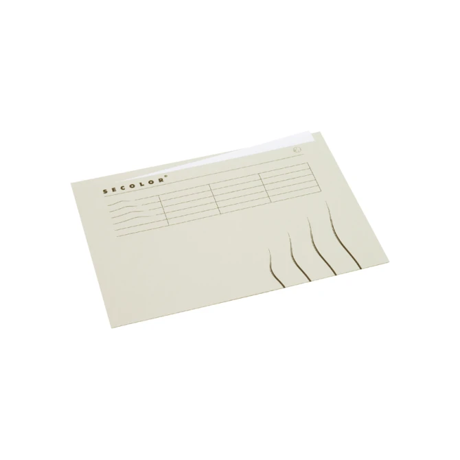Vouwmap Secolor met tabrand A4 100% gerecycled karton 250gr Grijs
