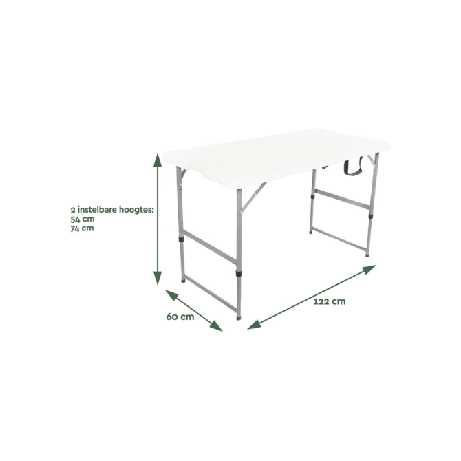 Vouwtafel BRASQ 120x60x74cm FC120 wit