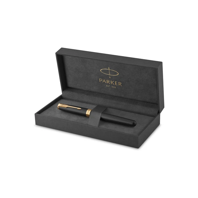 Vulpen Parker Sonnet matte black lacquer GT medium