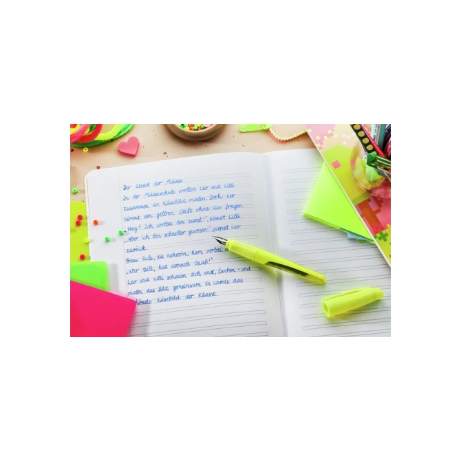 Vulpen STABILO Easybuddy medium neon geel blister à 1 stuk