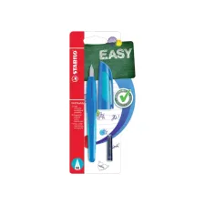 Vulpen STABILO Easybuddy rechtshandig medium donkerblauw/lichtblauw blister à 1 stuk