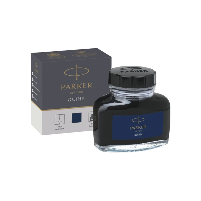 Vulpeninkt Parker Quink permanent 57ml blauw/zwart