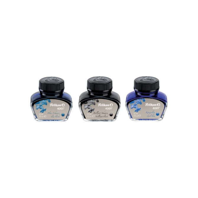 Vulpeninkt Pelikan 4001 30ml blauw/zwart