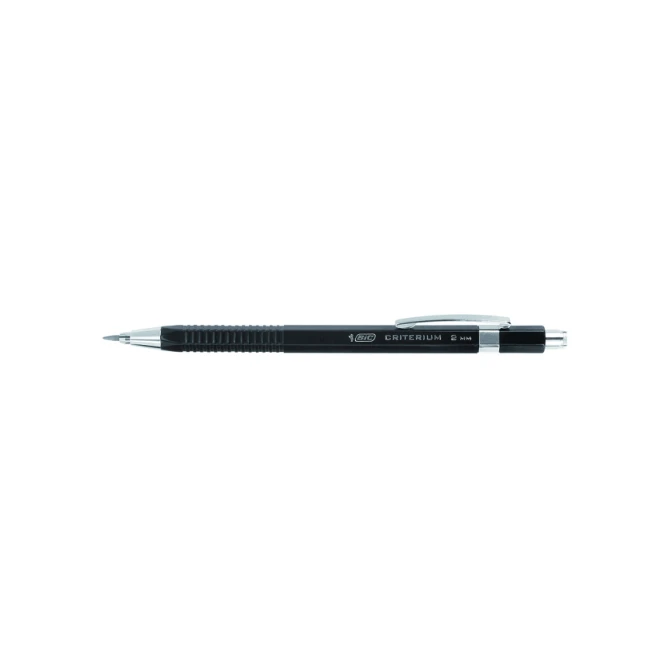 Vulpotlood Bic Criterium HB 2mm met gum metalen clip