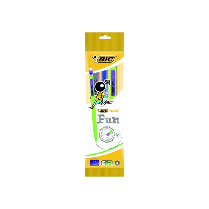 Vulpotlood Bic Matic fun HB  0.7mm blister à 3 stuks