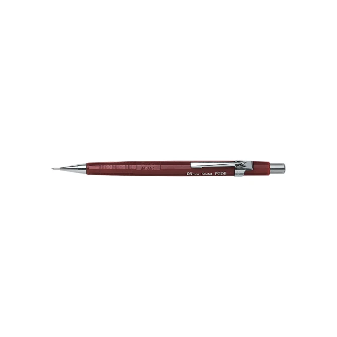 Vulpotlood Pentel P205 HB 0.5mm rood