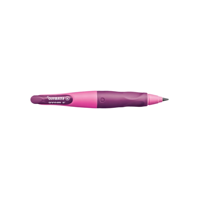 Vulpotlood STABILO Easyergo HB 3.15mm linkshandig roze/lila incl puntenslijper blister à 1 stuk