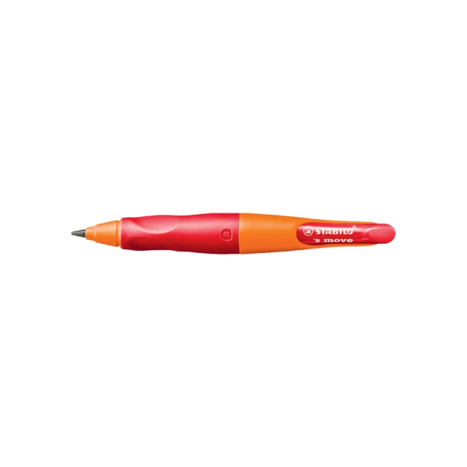 Vulpotlood STABILO Easyergo HB 3.15mm rechtshandig oranje/rood incl puntenslijper blister à 1 stuk