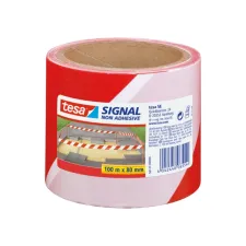 Waarschuwings- en markeerlint tesa® Signal 100mx80mm rood-wit