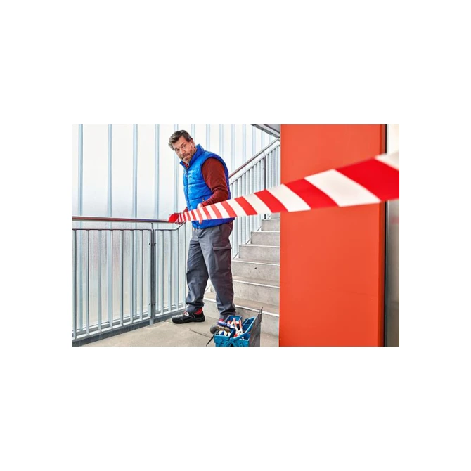 Waarschuwings- en markeerlint tesa® Signal 100mx80mm rood-wit
