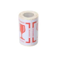 Waarschuwingsetiket IEZZY breekbaar 80mmx100m rood 250 stuks