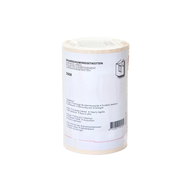Waarschuwingsetiket IEZZY breekbaar 80mmx100m rood 250 stuks