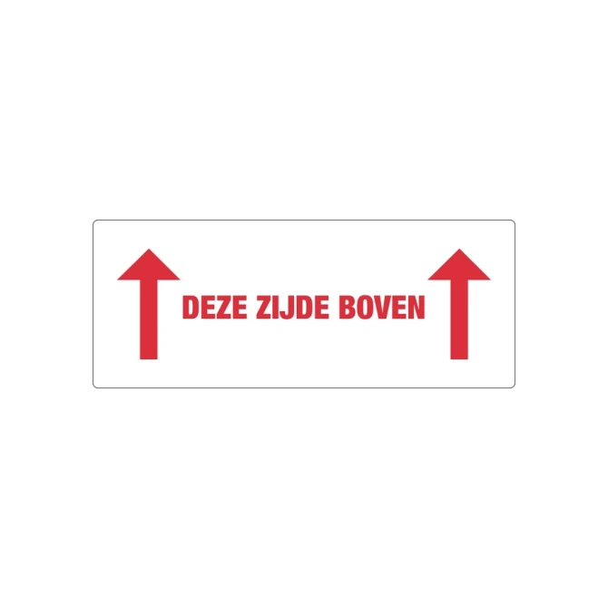 Waarschuwingsetiket IEZZY deze zijde boven 150mmx60mm 500 stuks