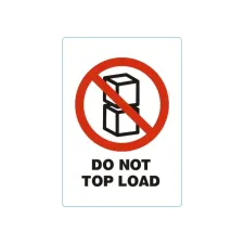 Waarschuwingsetiket IEZZY do not top load 74mmx105mm 500 stuks