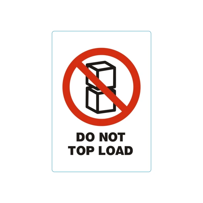Waarschuwingsetiket IEZZY do not top load 74mmx105mm 500 stuks