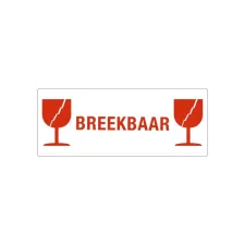 Waarschuwingsetiket IEZZY glas breekbaar 150mmx60mm 500 stuks
